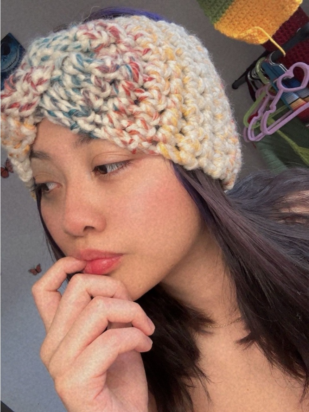 Handmade Chunky Multicolor Crochet Beanie - Women Accessories
